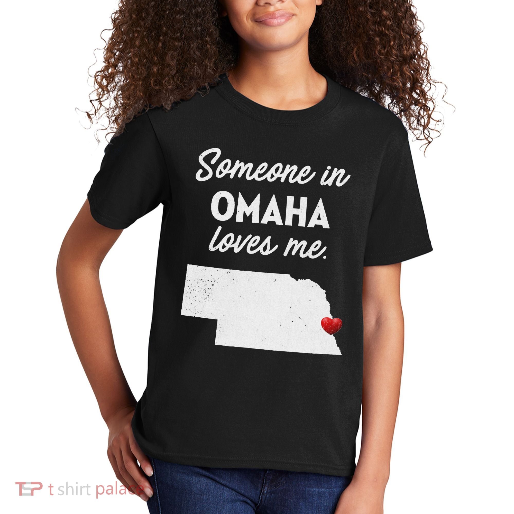 Someone In Omaha Loves Me Omaha Nebraska Kids T-Shirt