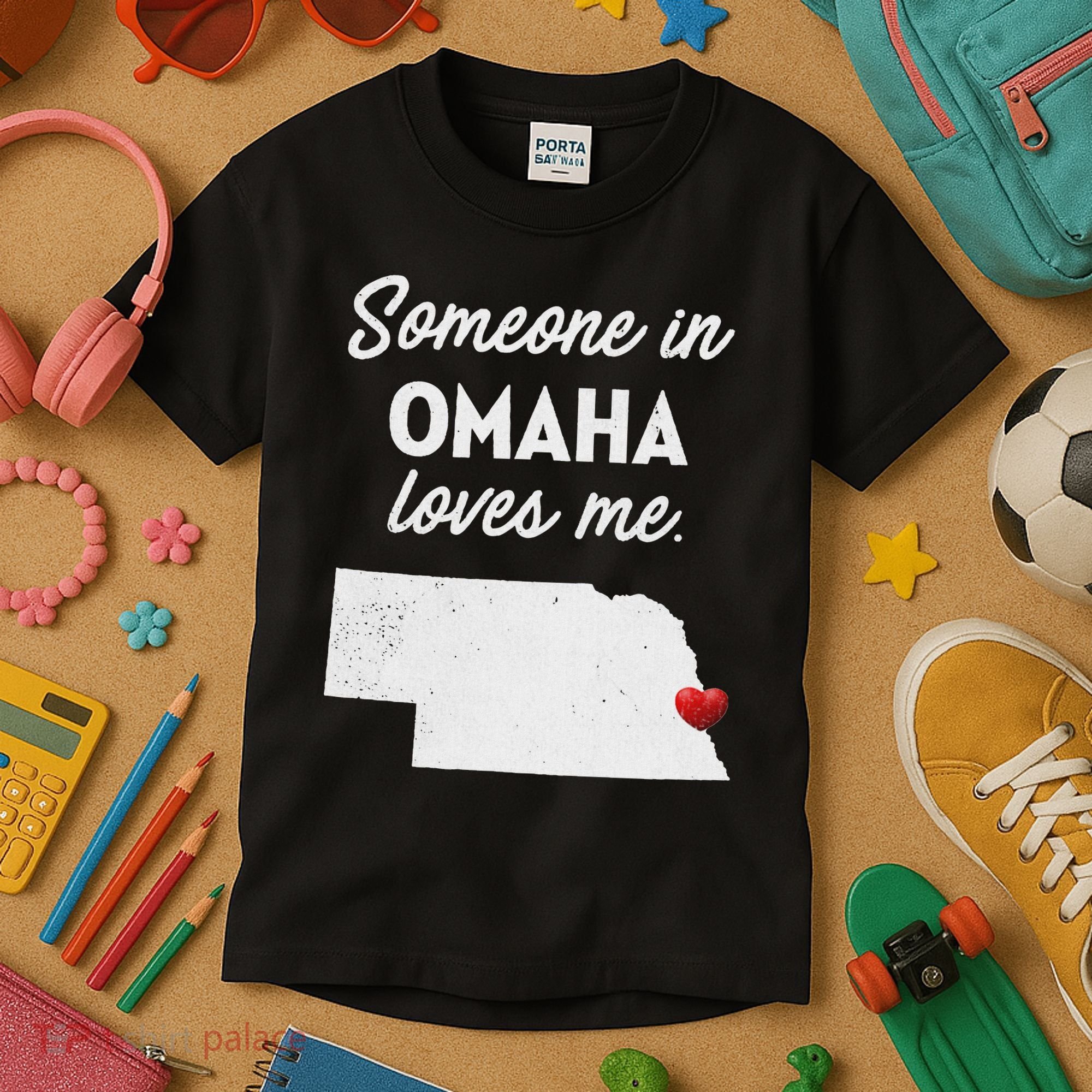 Someone In Omaha Loves Me Omaha Nebraska Kids T-Shirt