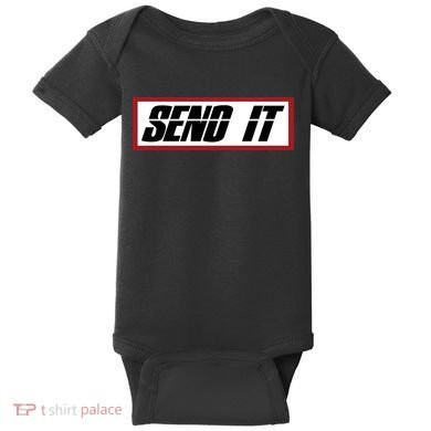 Send It Offroad Dirt Bike Logo Baby Bodysuit