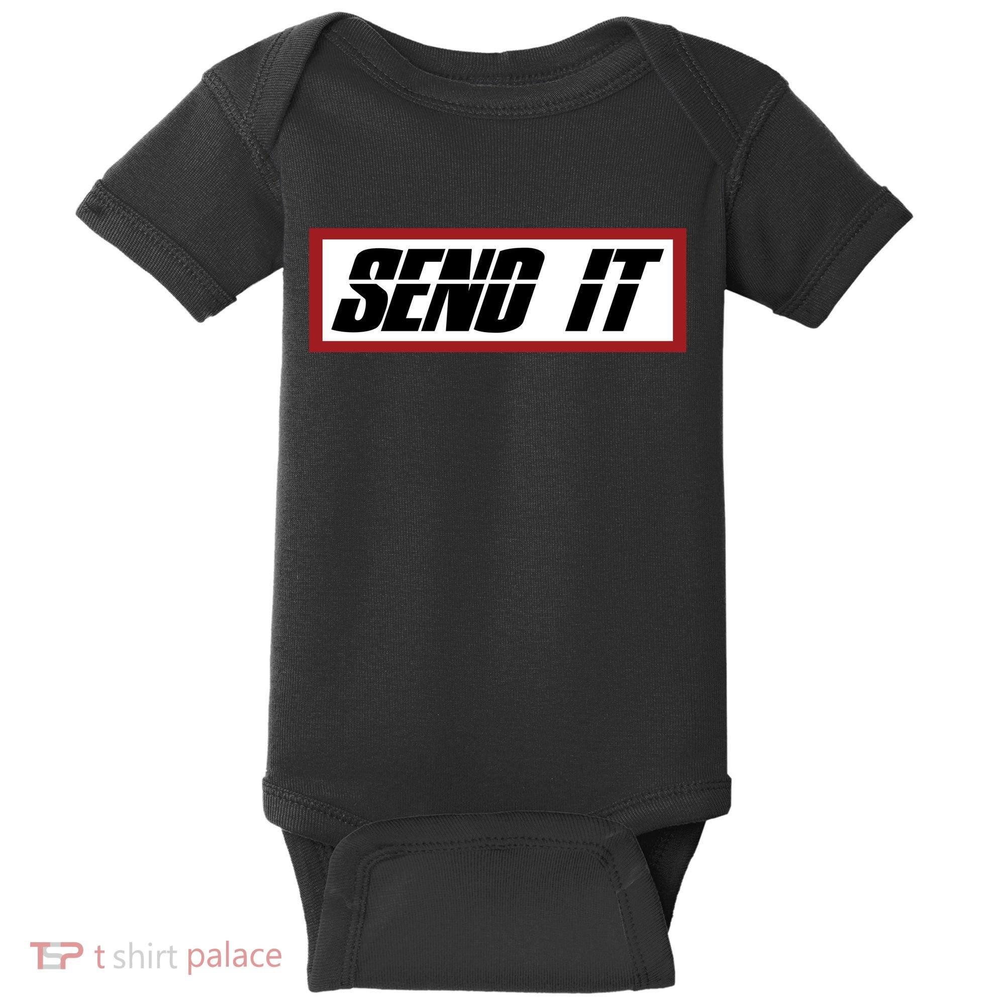 Send It Offroad Dirt Bike Logo Baby Bodysuit