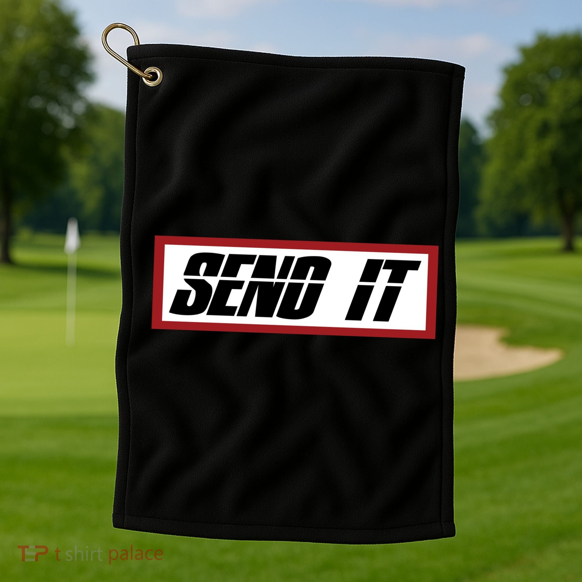 Send It Offroad Dirt Bike Logo Golf Towel