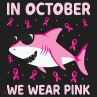 Shark In October We Wear P.I.N.K Breast Cancer Women's Sweatshirt thumb 2