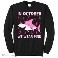 Shark In October We Wear P.I.N.K Breast Cancer Sweatshirt thumb 0