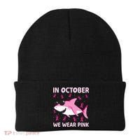Shark In October We Wear P.I.N.K Breast Cancer Beanie thumb 0