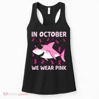 Shark In October We Wear P.I.N.K Breast Cancer Women's Tank Top thumb 0