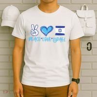 Support Israel Peace Love Israel I Stand With Israel Vintage T-Shirt thumb 6