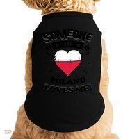 Someone In Poland Loves Me Polish Flag Heart Gift Doggie Tank thumb 0