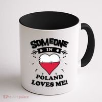 Someone In Poland Loves Me Polish Flag Heart Gift Coffee Mug thumb 1