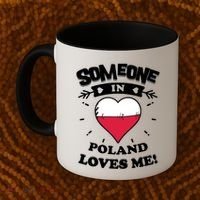 Someone In Poland Loves Me Polish Flag Heart Gift Coffee Mug thumb 2