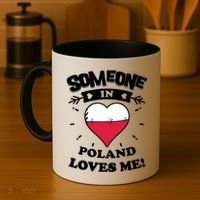 Someone In Poland Loves Me Polish Flag Heart Gift Coffee Mug thumb 4