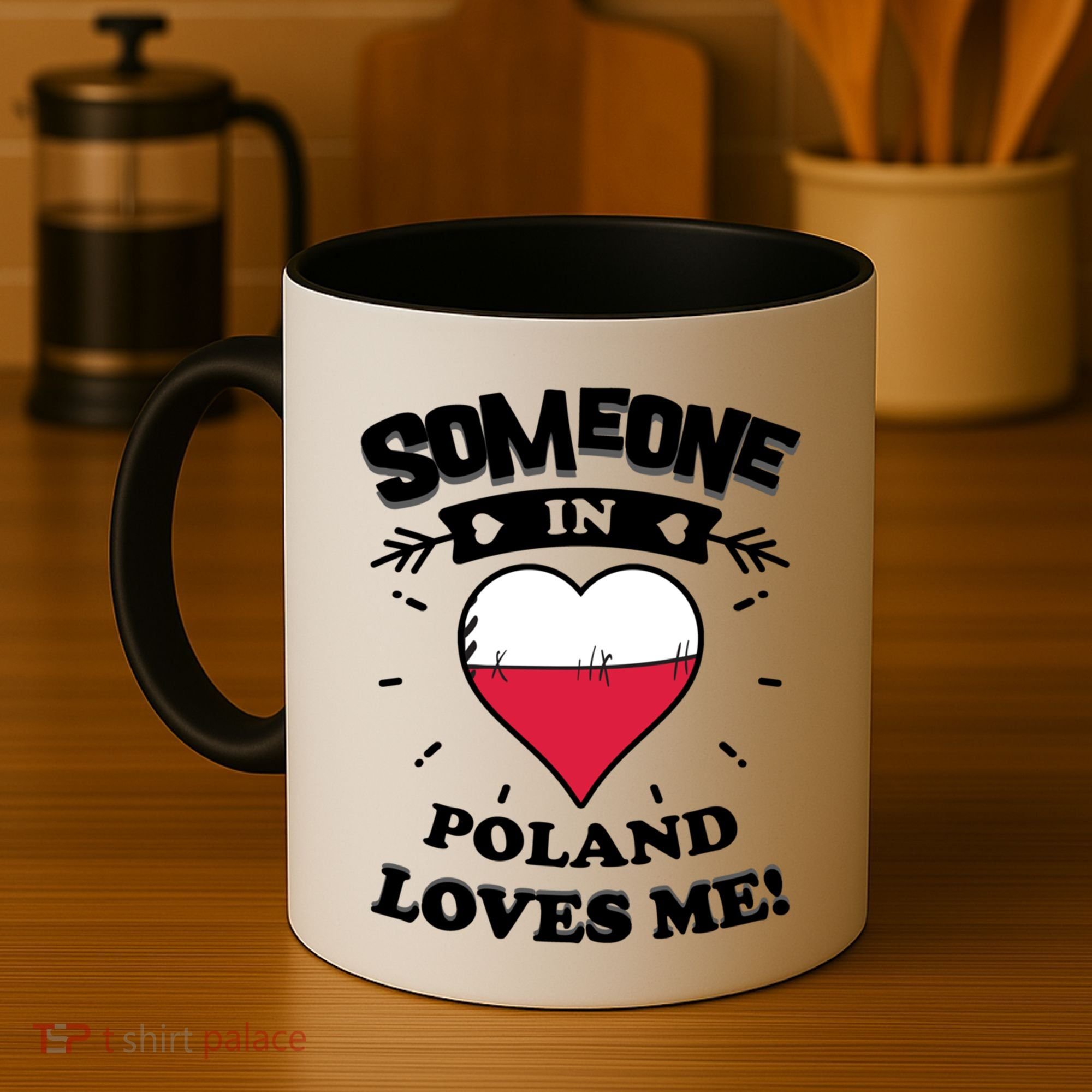 Someone In Poland Loves Me Polish Flag Heart Gift Coffee Mug