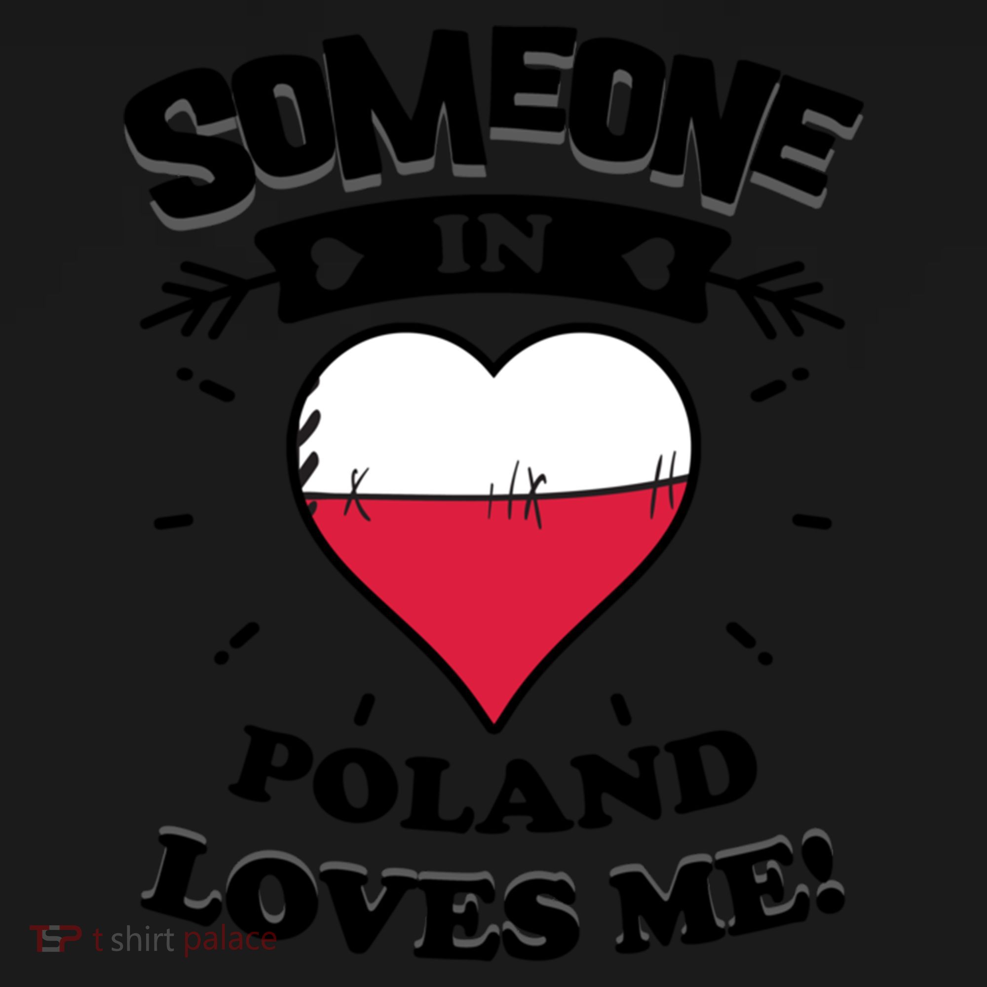 Someone In Poland Loves Me Polish Flag Heart Gift Women's Hoodie