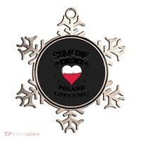 Someone In Poland Loves Me Polish Flag Heart Gift Ornament thumb 0