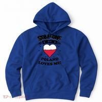 Someone In Poland Loves Me Polish Flag Heart Gift Hoodie thumb 0