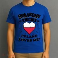 Someone In Poland Loves Me Polish Flag Heart Gift T-Shirt thumb 3