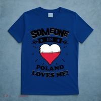 Someone In Poland Loves Me Polish Flag Heart Gift T-Shirt thumb 5