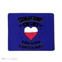 Someone In Poland Loves Me Polish Flag Heart Gift Mousepad thumb 0