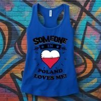Someone In Poland Loves Me Polish Flag Heart Gift Women's Tank Top thumb 3