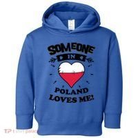 Someone In Poland Loves Me Polish Flag Heart Gift Toddler Hoodie thumb 0