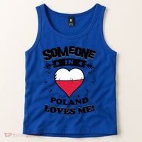 Someone In Poland Loves Me Polish Flag Heart Gift Tank Top thumb 2