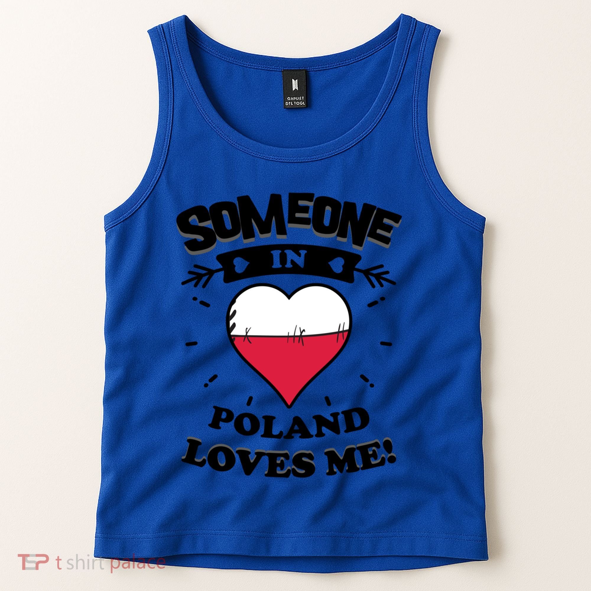 Someone In Poland Loves Me Polish Flag Heart Gift Tank Top