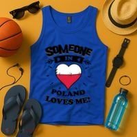 Someone In Poland Loves Me Polish Flag Heart Gift Tank Top thumb 4