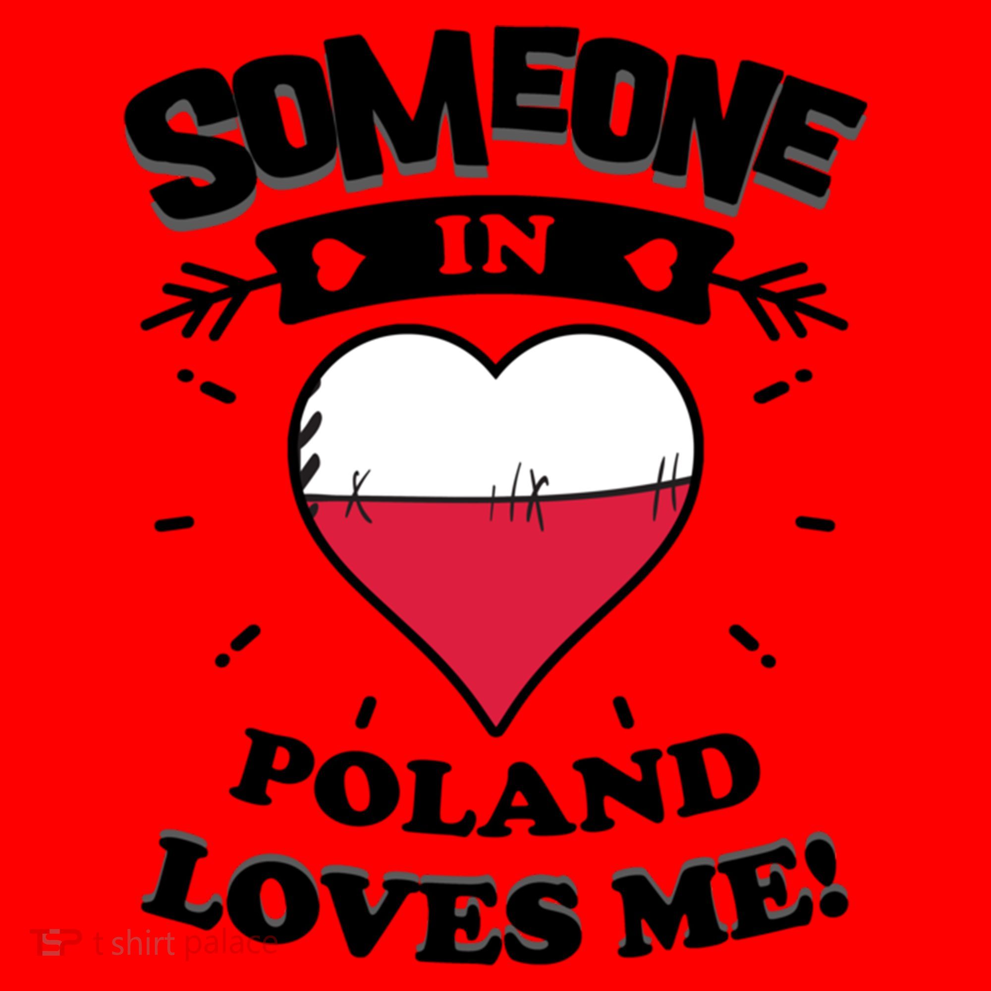 Someone In Poland Loves Me Polish Flag Heart Gift Santa Hat