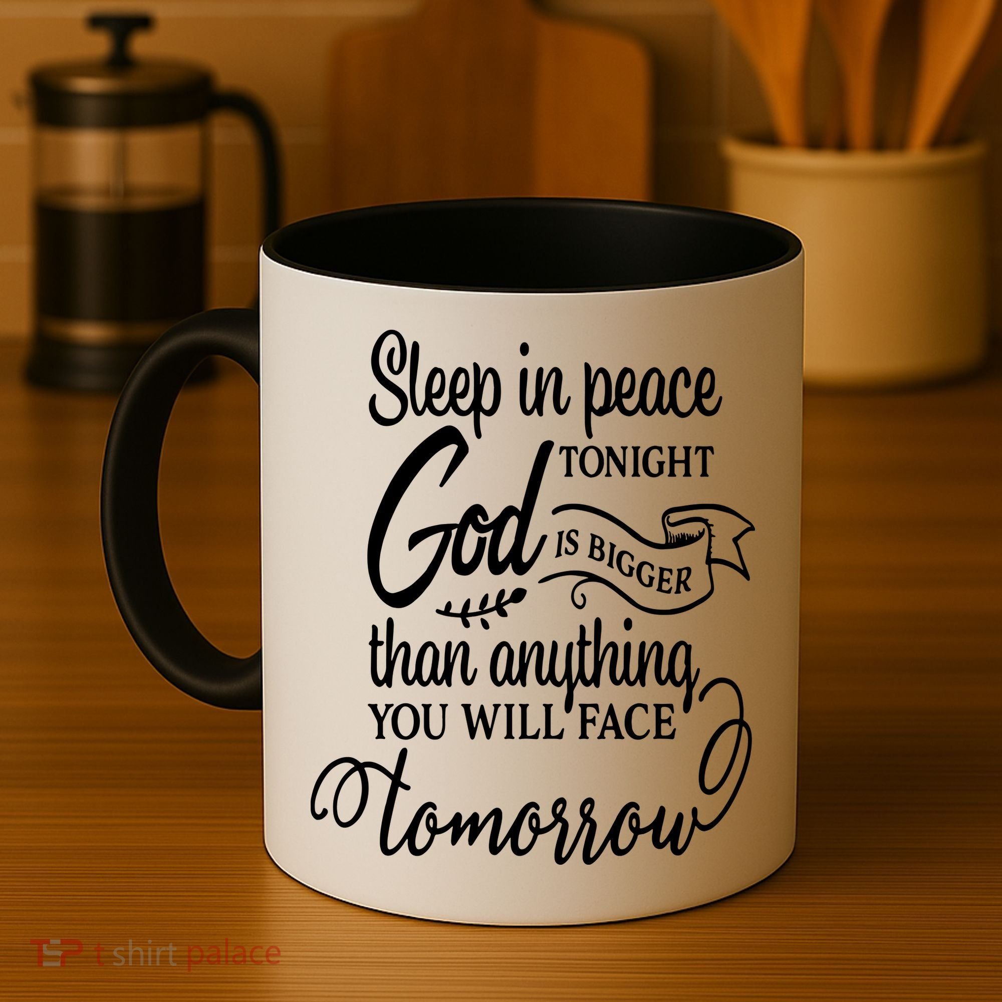 Sleep In Peace Tonight God Christian Coffee Mug