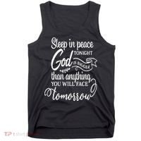 Sleep In Peace Tonight God Christian Tank Top thumb 0