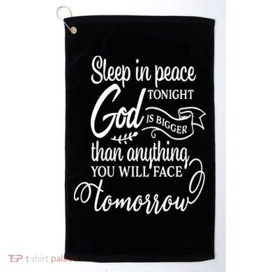 Sleep In Peace Tonight God Christian Golf Towel