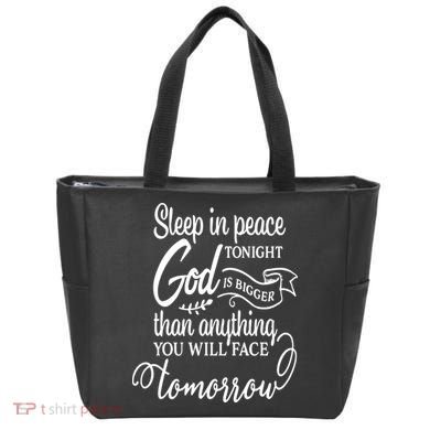 Sleep In Peace Tonight God Christian Tote Bag