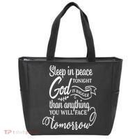 Sleep In Peace Tonight God Christian Tote Bag thumb 0
