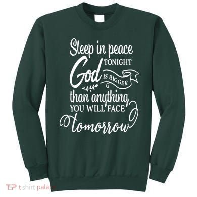 Sleep In Peace Tonight God Christian Sweatshirt