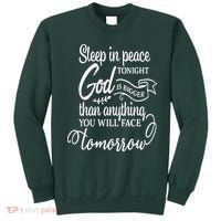 Sleep In Peace Tonight God Christian Sweatshirt thumb 0