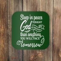 Sleep In Peace Tonight God Christian Coaster thumb 0