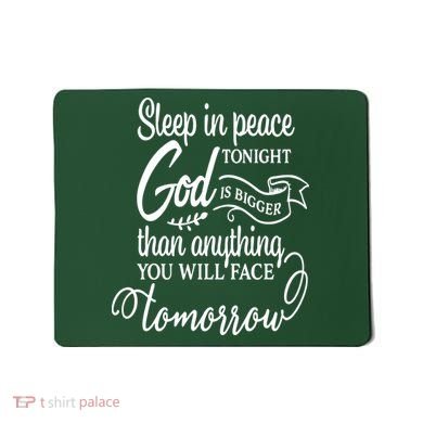 Sleep In Peace Tonight God Christian Mousepad