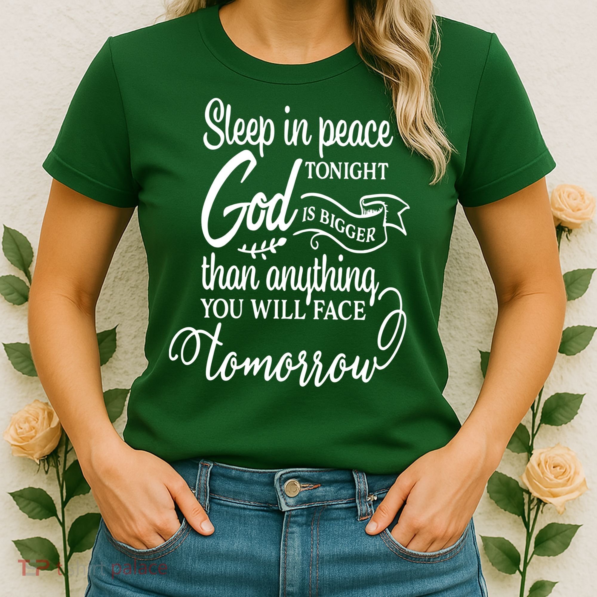 Sleep In Peace Tonight God Christian Women's T-Shirt