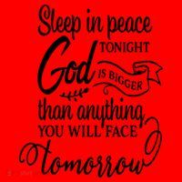 Sleep In Peace Tonight God Christian Santa Hat thumb 1