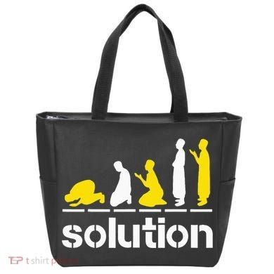 Solution Islamic Prayer Muslim Ramadan Salat Alhamdulillah Tote Bag