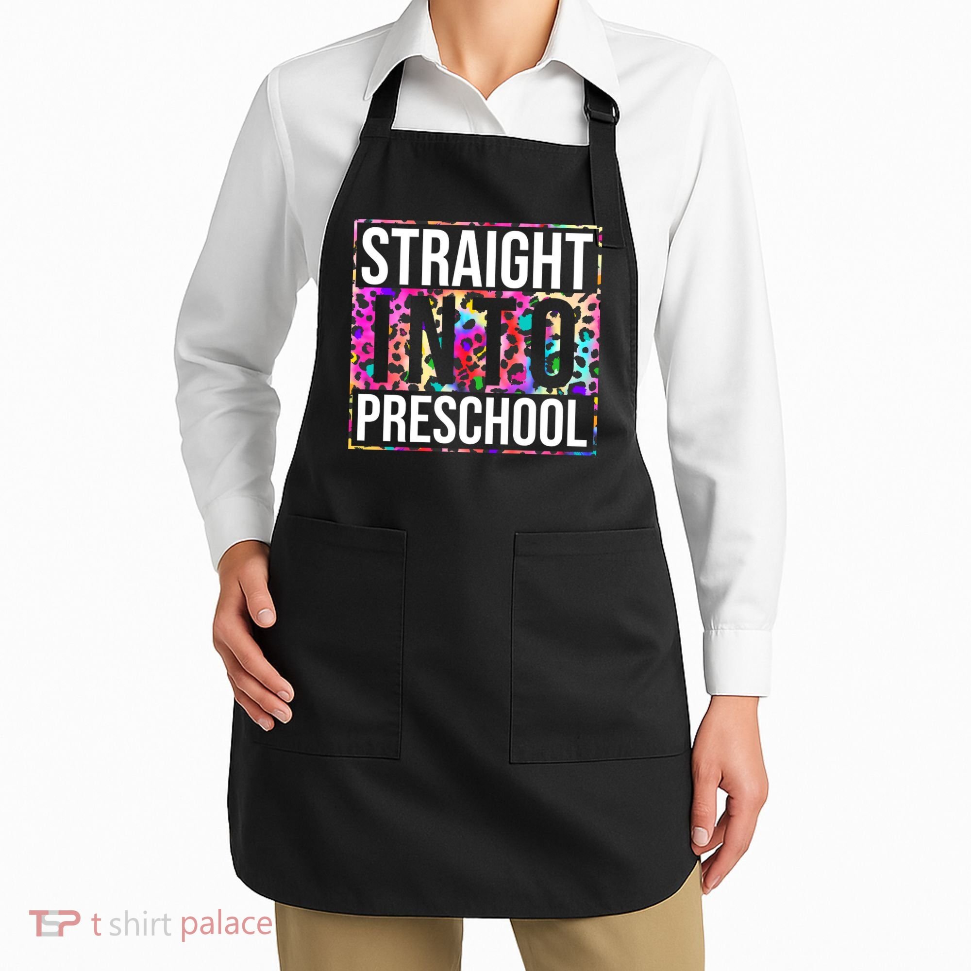 Straight Into Preschool Funny Cute Pre School Apron