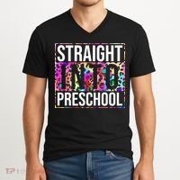 Straight Into Preschool Funny Cute Pre School V-Neck T-Shirt thumb 2