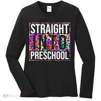 Straight Into Preschool Funny Cute Pre School Women's Long Sleeve Shirt thumb 0