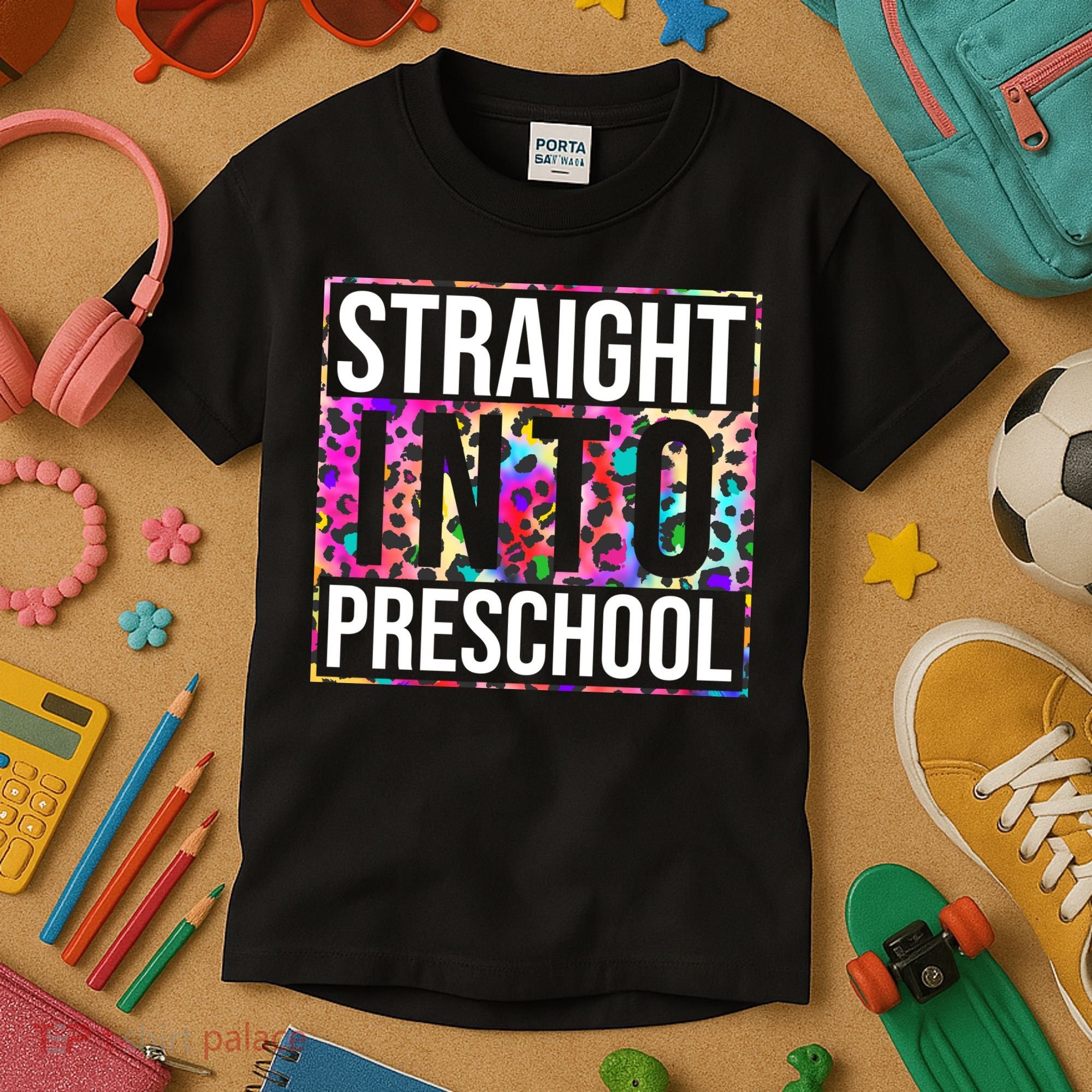 Straight Into Preschool Funny Cute Pre School Kids T-Shirt