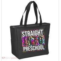 Straight Into Preschool Funny Cute Pre School Tote Bag thumb 2
