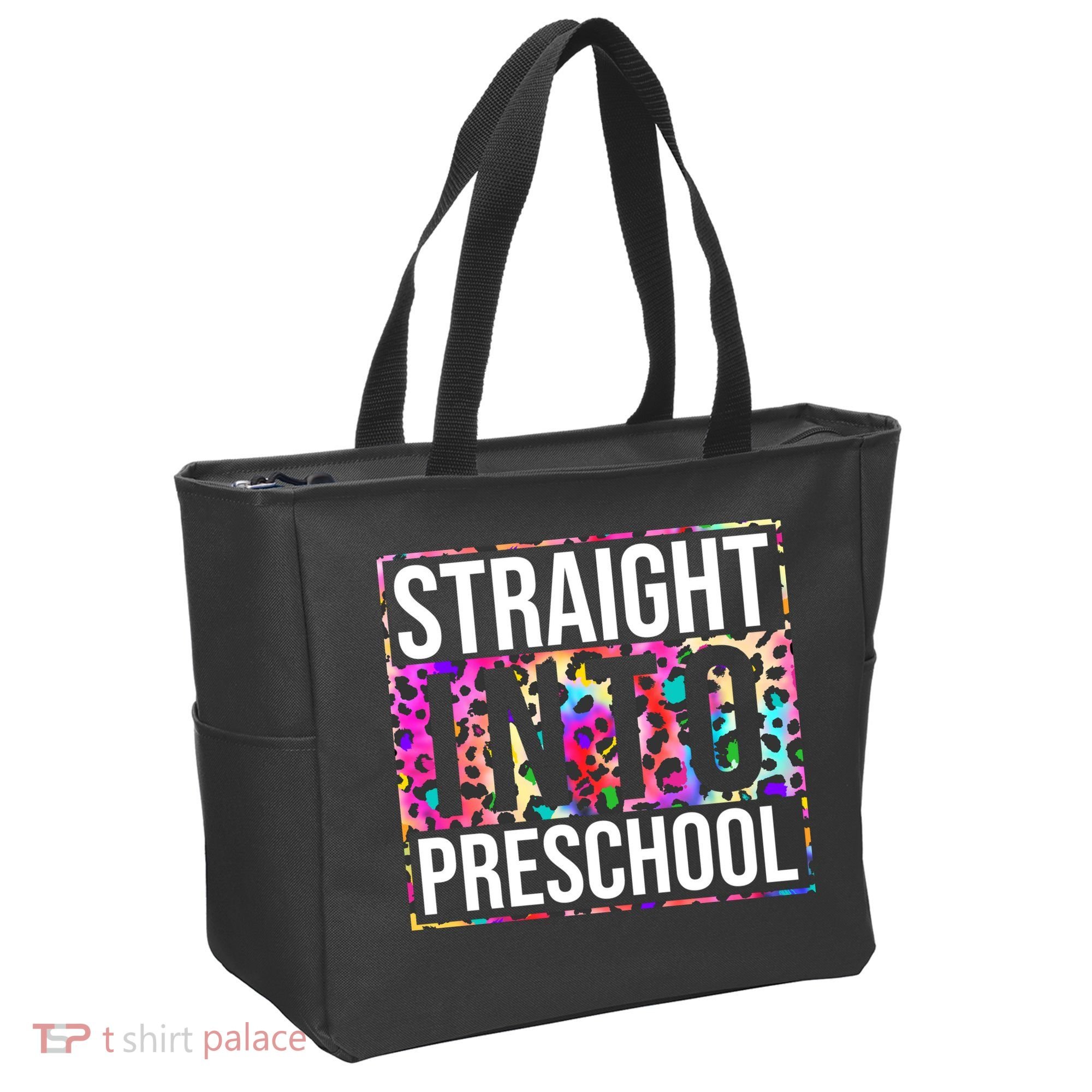 Straight Into Preschool Funny Cute Pre School Tote Bag