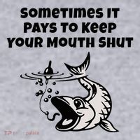 Sometimes It Pays To Keep Your Mouth Shut Funny Fishing Women's Sweatshirt thumb 2
