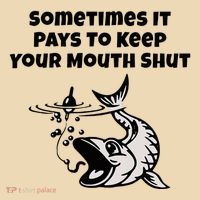 Sometimes It Pays To Keep Your Mouth Shut Funny Fishing Tote Bag thumb 4