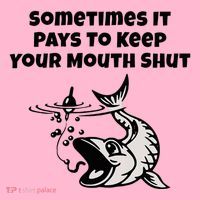 Sometimes It Pays To Keep Your Mouth Shut Funny Fishing Coaster thumb 2