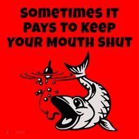 Sometimes It Pays To Keep Your Mouth Shut Funny Fishing Santa Hat thumb 1