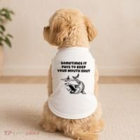 Sometimes It Pays To Keep Your Mouth Shut Funny Fishing Doggie Tank thumb 2